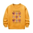 thumbnail image 2 of SGFCWSX Girls Oversized Sweatshirt Crew Neck Fleece Lined Pullover Sweatshirts Kids Soft Long Sleeve Top Yellow Size 11 Years, 2 of 5