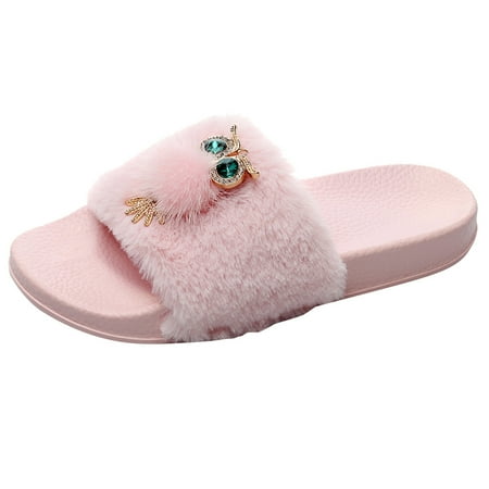 

Follure Girl women s casual shoes Womens Non-Slip Breathable Flats Open Toe Home Shoe Light Casual Cotton Slippers Pink 41