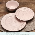 thumbnail image 3 of Pfaltzgraff Trellis 12 Piece Stoneware Dinnerware Set Pink, 3 of 9