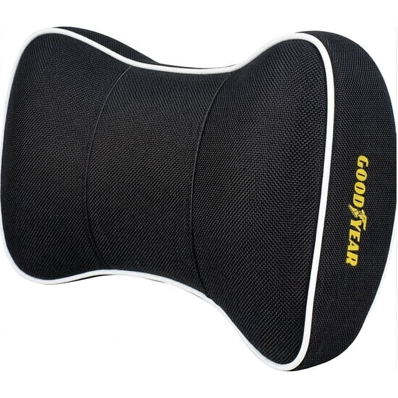 Goodyear Memory Foam Car Neck Pillow, Ergonomic Headrest Support, Black