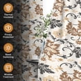 thumbnail image 5 of Tchckioa Modern Flowers Blackout Curtains for Bedroom,Room Darkening Window Drapes,Grommet Top,2 Panels,52x84, 5 of 6