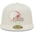 thumbnail image 2 of Men's New Era Cream Cleveland Browns Chrome Color Dim 59FIFTY Fitted Hat, 2 of 6