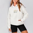 thumbnail image 2 of Sudadera con cremallera Gibobby para mujer, casual, con capucha, estampado lindo, cálido y elegante, blanco, M, 2 of 5