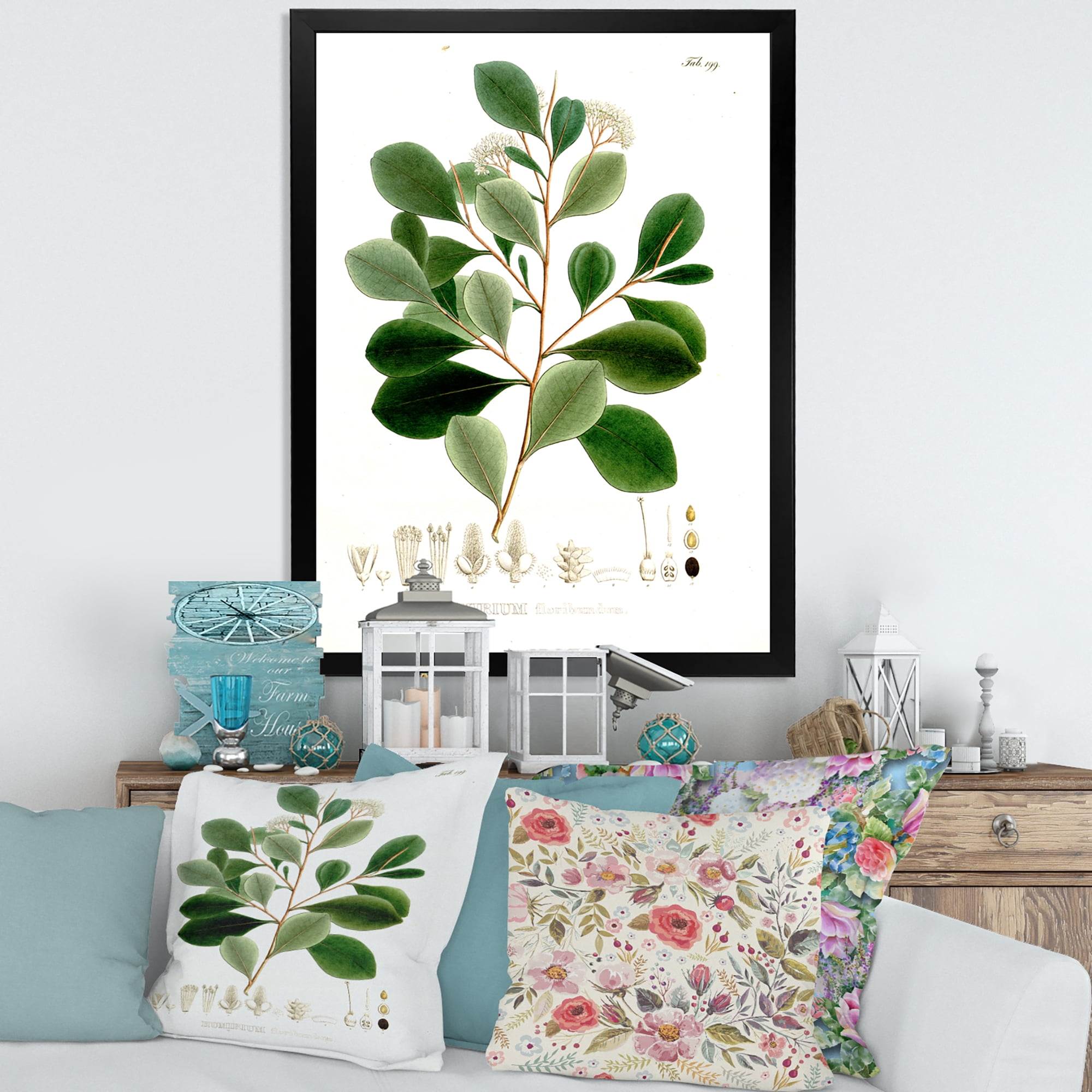 Designart 'Ancient Botanicals IV' Traditional Framed Art Print