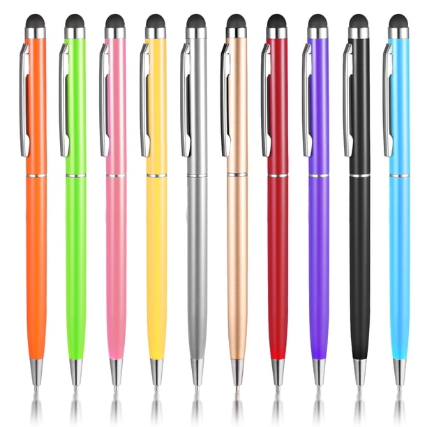 Inteprter 10 Uds. Bolígrafos táctiles Stylus, suministros de herramientas de escritura, papelería para estudiantes, bolígrafo Multicolor, Suministros de escritura y corrección