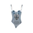 thumbnail image 4 of TRKIYQC Body de lencería Sexy para Mujer, Tirantes de espagueti Bodycon Malla Transparente Babydoll Leotardo Mameluco Corto TRKIYQC moda, 4 of 6