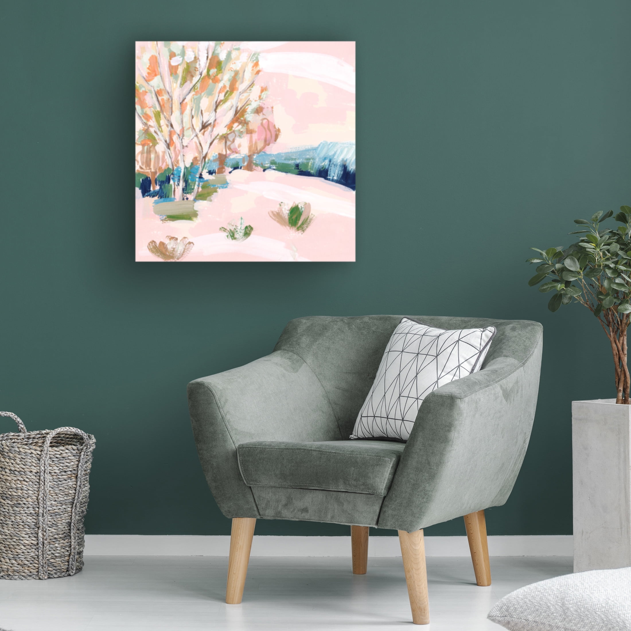 Canvas Wall Art - Melissa Wang 'Cherry Spring I' Wall Art for Living Room, Bedroom, or Office Décor by Trademark Fine Art - 24 x 24 Inches