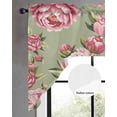 thumbnail image 2 of Flowers Vintage Swag Valances for Windows, Small Curtains Drapes, Green Leaves Pastoral Floral Country Kitchen Window Curtains Over Sink Window Treatment Valance for Bedroom/Bathroom 56"x36", 2 of 5