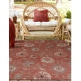 thumbnail image 3 of Unique Loom Outdoor Botanical Collection Area Rug - Fern (7' 10" Square Terracotta/Ivory), 3 of 11