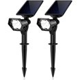 thumbnail image 3 of Foco de paisaje solar con sensor de movimiento LED, máx. 650 lm IP67, impermeable, luz de jardín al aire libre, foco solar inalámbrico para jardín, patio, entrada de entrada, blanco frío JAMW Sencillez, 3 of 5