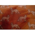 thumbnail image 4 of oneOone Cotton Silk Fabric Fox Block Print Sewing Fabric BTY 42 Inch Wide, 4 of 4
