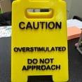 thumbnail image 3 of Caution Overstimulated Desk Sign, Cubicle Accessories, Office Desk Signage, Do Not Approach Sign, Small Fun Humor Gag Mini Warning Signage, Gift for Coworker Teammate Employee Boss, 3 of 7