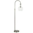 thumbnail image 2 of Evelyn&Zoe Verona Arc Floor Lamp with Glass Shade, Brushed Nickel/Seeded, 2 of 10