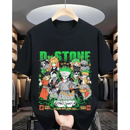 Dr.Stone Senku Ishigami T-shirt Anime Manga Taiju Oki Ryusui Gift Shirt All Size