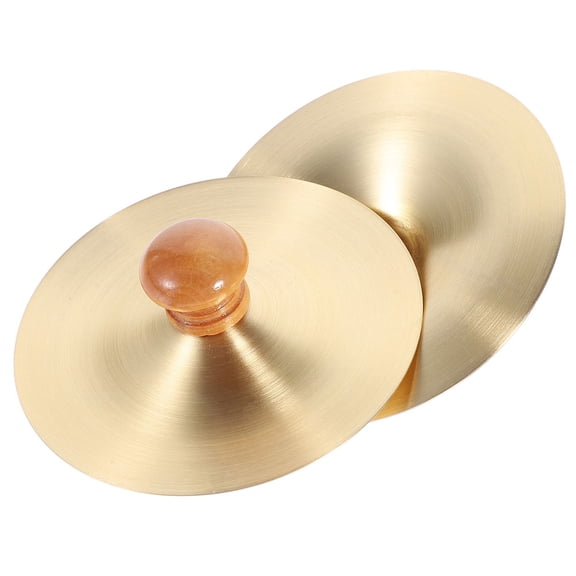 CTIRCHIU Party Finger Cymbals Copper Golden For Musical Education 1 Pair