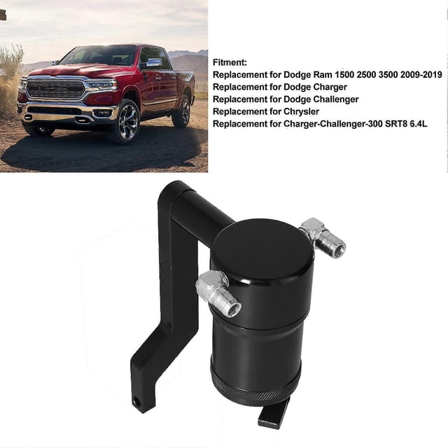 Kit de depósito de aceite de aluminio negro de repuesto para Dodge Ram 1500, 2500 y 3500 (2009-2019)