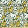 thumbnail image 2 of Ambesonne Botanical Fabric by the Yard Upholstery, Leaf Branches Autumn Time, 3 Yards, Dust and Earth Yellow, 2 of 5