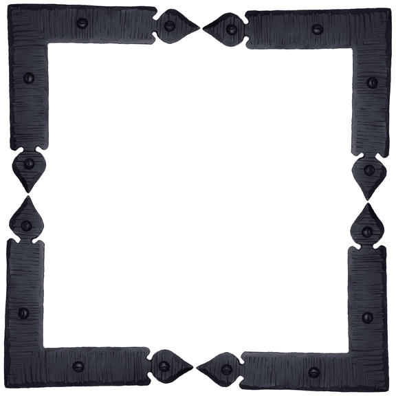 4 Pack 5 inch Decorative Corner Brackets Black L Bracket Decorative Corner Brackets Flat Angle Bracket Barn Door Hardware Ornamental Brackets The Durango Series by Borderland Rustic Hardware