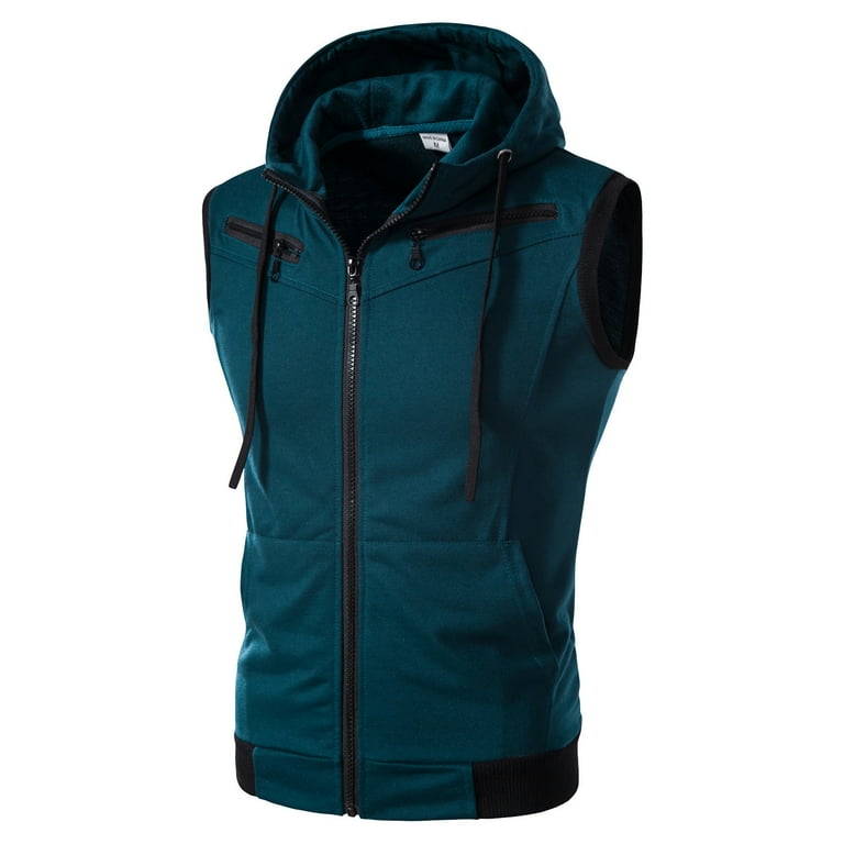 Mountain Jacket Men Women Autumn And Winter Fashion Casual Solid Color Zipper Hooded Sleeveless Cotton Top Vest Features Water Mens Jacket 5xl Rain