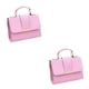 thumbnail image 2 of Qarigey La combinación de estilo y funcionalidad es un bolso cruzado imprescindible Bolsos de cuero Bolsos cruzados Rosa Rosa 2Conjunto, 2 of 6