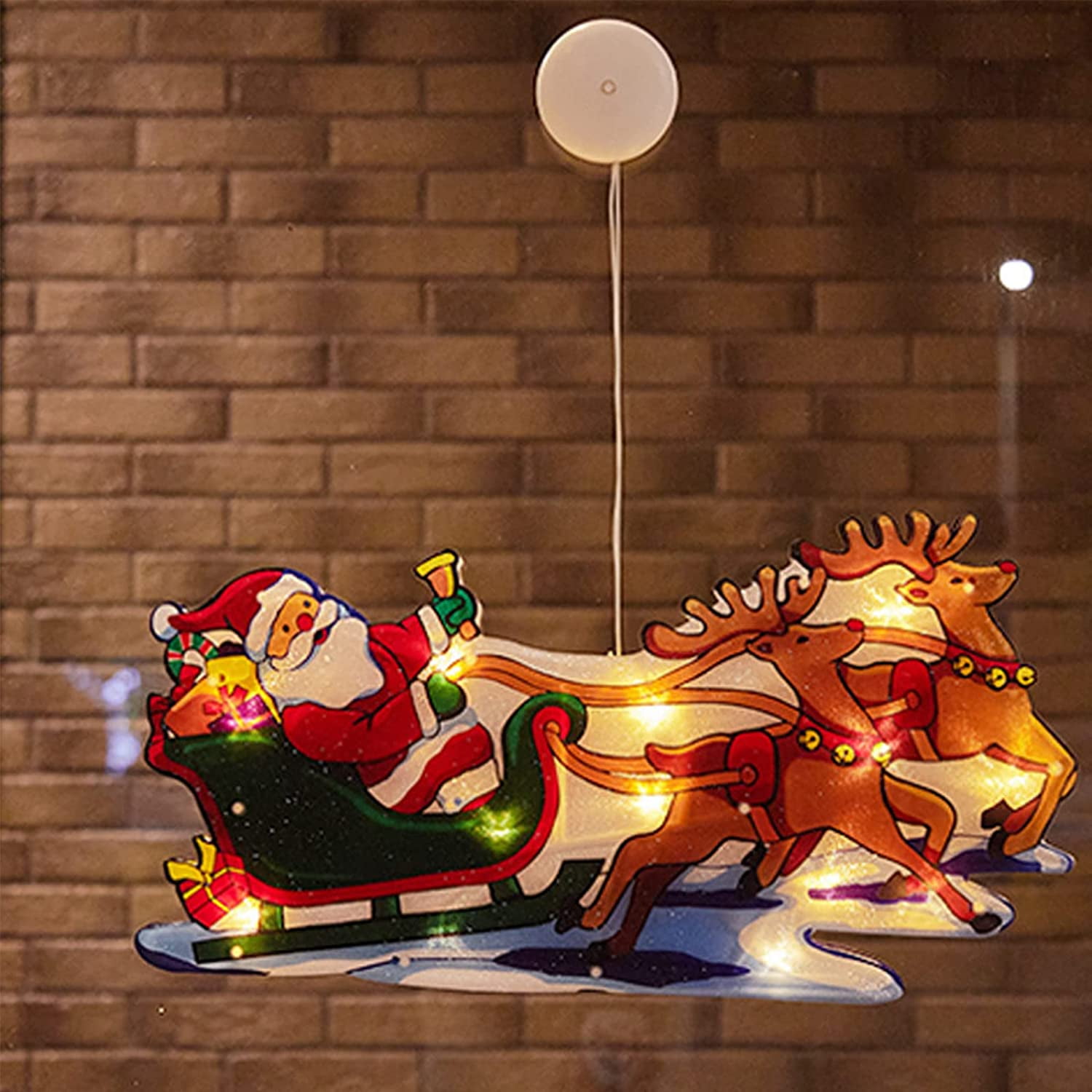 Lighted Christmas Window Silhouette Decoration Christmas Window