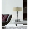 thumbnail image 2 of Cal Lighting Lecce 2-Light Metal/Fabric Table Lamp with Burlap Shade in Chrome, 2 of 2