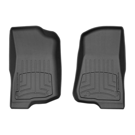 WeatherTech FloorLiner HP Custom Fit Floor Mats compatible with Jeep Wrangler 2-Door, Wrangler 4-Door Rubicon 392, Wrangler 4xe, Wrangler Unlimited 4-Door - 1st Row (Driver & Passenger), Black