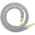 thumbnail image 5 of 1.5 M Gray Velvet Stanchion Rope, 1pc 2pcs 4pcs VIP Stanchion Post Ropes Safety Barriers, Crowd Control Rope Barrier System for Event Decoration (Color : Gold Hook, Size : 4PCS), 5 of 5