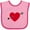 Pink and Red, variant on Inktastic Valentines Day Heart Arrow Boys or Girls Baby Bib