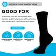 thumbnail image 5 of Doctor's Choice Diabetic Full Cushion Crew Women's Socks, Black, Large, Shoe Size 10-13, 4 Pack, 5 of 6
