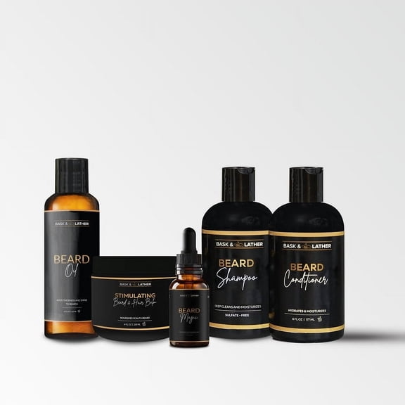 BASK & LATHER Men’s Healthy Hair and Beard Starter Kit