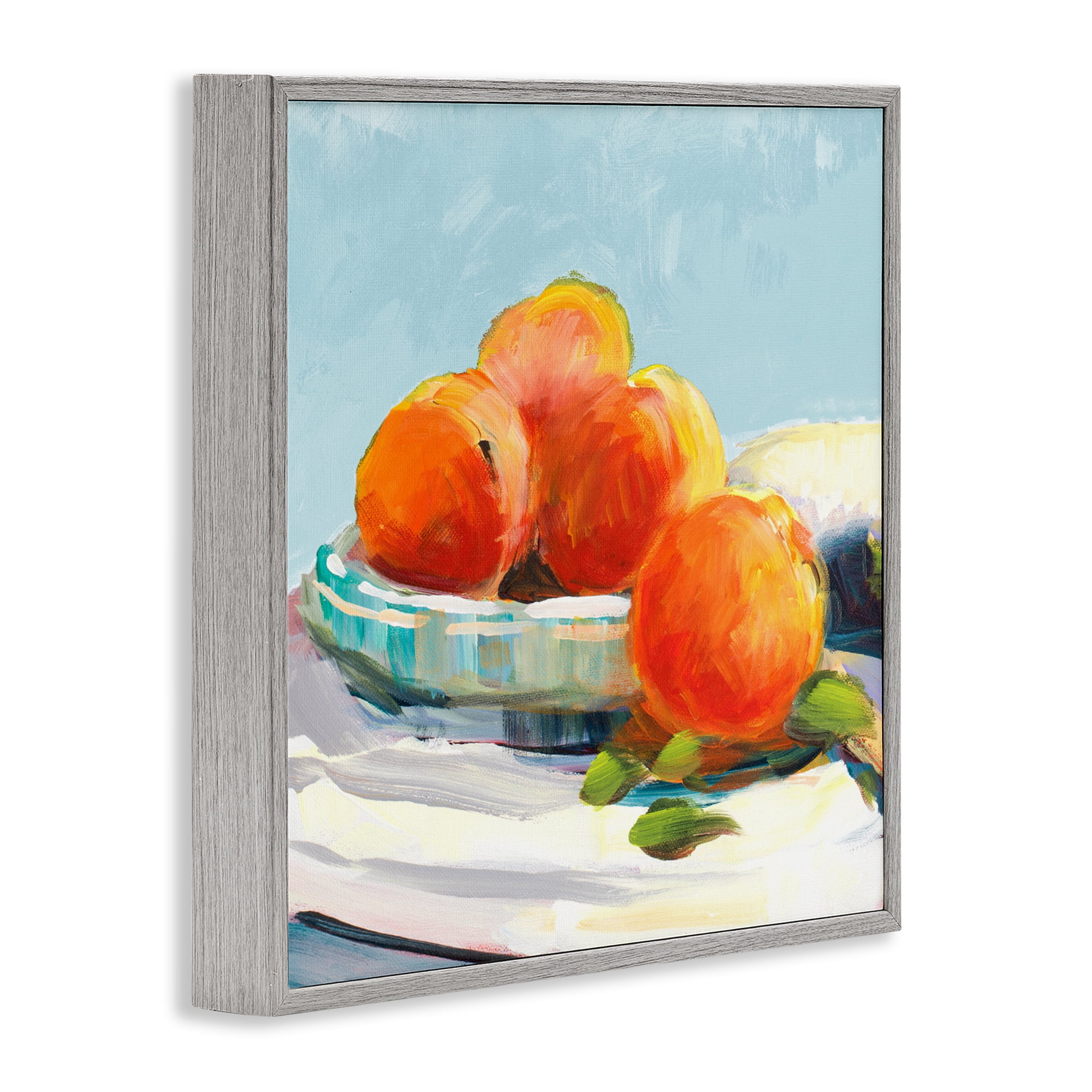 Stupell Industries Citrus Plantation Still Life Gray Framed Giclee Art, design by Jane Slivka