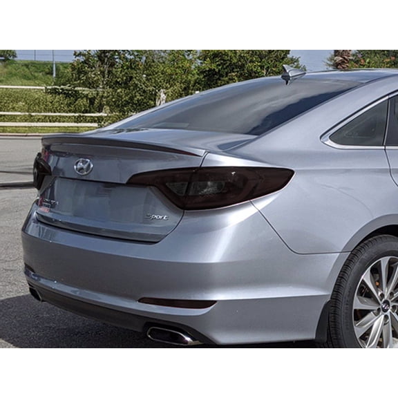 Rvinyl Tail Light Tint Covers Compatible with Hyundai Sonata 2015-2017 - Blackout Smoke