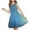 Blue C, variant on Girls Sleeveless Dress Starry Glitter Gradient Print A-Line Summer Dresses for Teens Blue Size 13-14 Years