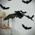 thumbnail image 2 of Northlight Lighted and Animated Hanging Bat Halloween Decoration - 33" - Red Lights, 2 of 4