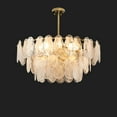 thumbnail image 3 of Homary Modern 8-Light Tiered Cloud Glass Chandelier Adjustable Hanging Rod, 3 of 11