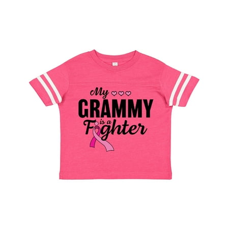 

Inktastic Breast Cancer Awareness My Grammy is a Fighter Gift Toddler Boy or Toddler Girl T-Shirt