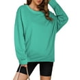 thumbnail image 4 of Xunlbb Sweatshirt for Women,Women's Fall Fashion Casual Long Sleeve Crewneck Sweatshirt Loose Fit Pullover Tops Fashion,S-2XL, 4 of 7