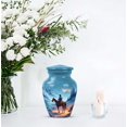 thumbnail image 7 of Cowboy Mini Cremation Urns For Adult Man And Women, Blue Urns For Adult Female Small, Funeral Urn For Ashes Keepsake Mother, Little Urn For Human Ashes Male And Female, 3 Inch, 7 of 7
