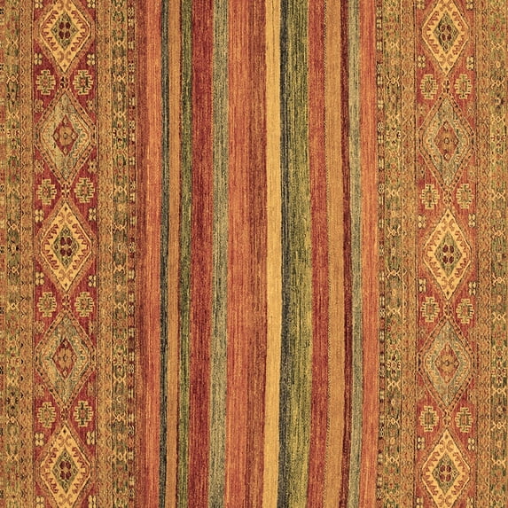 Ahgly Company Indoor Square Abstract Brown Modern Area Rugs, 4' Square