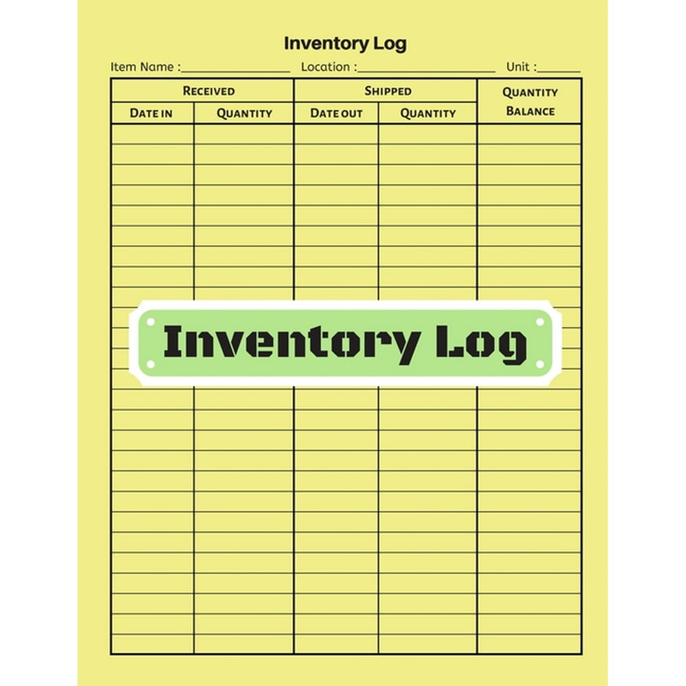 Inventory log : V.12 - Inventory Tracking Book, Inventory Management ...