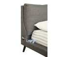 thumbnail image 3 of Benjara BM230777 48 x 64.5 x 88 in. Fabric Upholstered Full Bed with USB Ports, Gray, 3 of 4