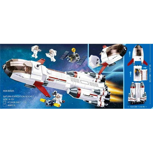 Texas Toy Kit de Construction de Fusée Expédition Spatiale Saturne 925 , 468 Pcs
