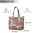 thumbnail image 3 of Chic Paisley Pattern Weekender Vintage Boho Travel Duffel with Artistic Floral Pattern, Ethnic Mala Inspired Design, 3 of 5