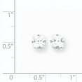 thumbnail image 2 of Primal Gold 14 Karat White Gold 5mm Cubic Zirconia Earrings, 2 of 4