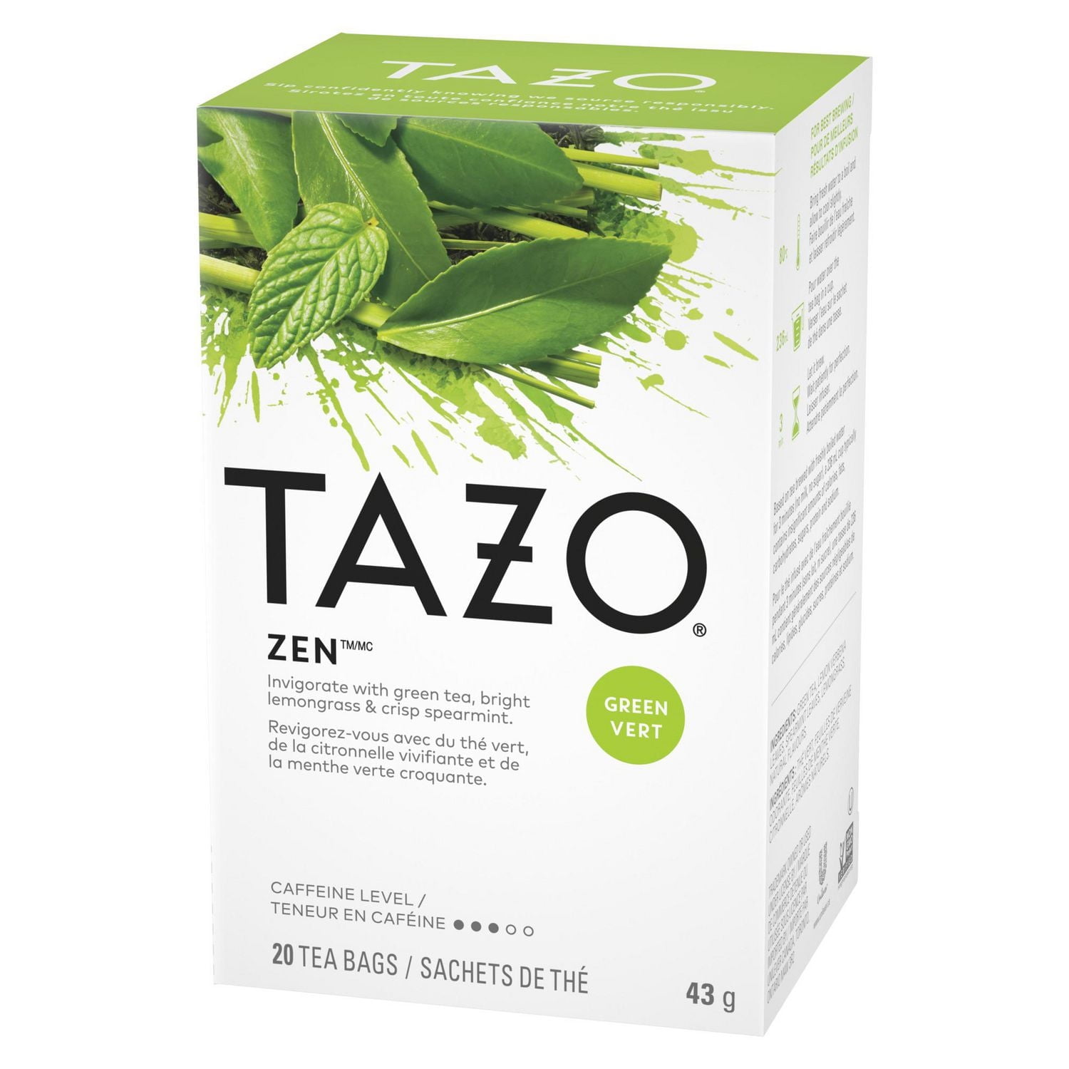 Tazo Zen Green Tea, Pack of 20