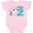 AD-Pink, variant on I'm Two- Unicorn Second Birthday Boys or Girls Baby Bodysuit