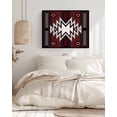 thumbnail image 3 of Red Black Wall Art for Living Room,Canvas Picture Wall Decor for Bathroom Bedroom,Southwest Geometric Aztec Farmhouse Tribal Painting Artwork for Office Kitchen Hallway Dining Room Home Decor 16"x20", 3 of 8