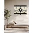thumbnail image 5 of Brown Aztecs Wall Art for Living Room,Canvas Picture Wall Decor for Bathroom Bedroom,Southwestern Stripe Native American Boho Painting Artwork for Office Kitchen Hallway Dining Room Decor 12"x16", 5 of 8