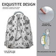 thumbnail image 5 of Chic Cat Themed Backpack for Women & Teens - Lightweight Waterproof Bookbag for School & Travel - Laptop Friendly with Side Pockets, 5 of 6